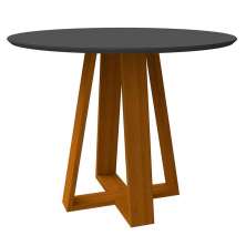 Mesa Vitória 100x100cm - Ypê/Cinza