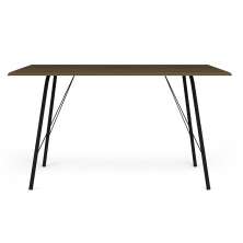 Mesa de Jantar Retangular Paraty Amêndoa e Preta 120 cm
