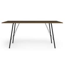 Mesa de Jantar Retangular Paraty Amêndoa e Preta 140 cm