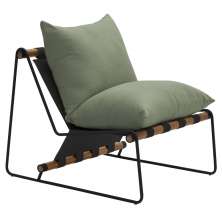Poltrona Decorativa Turim Base Aço Preto Recouro Black Poliéster Verde - Nexta Casa