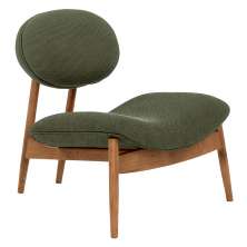 Poltrona Decorativa Yves Base Madeira Castanho Linho Verde - Nexta Casa