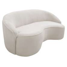 Sofá Curvo Montserrat 210cm 03 Lugares Bouclê Off White - Nexta Casa