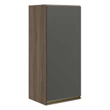 Armario Aereo 1 Porta MDF 30 cm Kali 12201 Carvalho Toq Chumbo Nicioli