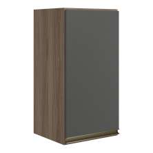 Armario Aereo 1 Porta MDF 35 cm Kali 16089 Carvalho Toq Chumbo Nicioli