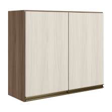 Armario Aereo 2 Portas MDF 80 cm Kali 12211 Carvalho Toq Bianco Toq Nicioli