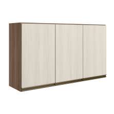 Armario Aereo 3 Portas MDF 120 cm Kali 12197 Carvalho Toq Bianco Toq Nicioli
