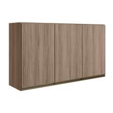Armario Aereo 3 Portas MDF 120 cm Kali 12197 Carvalho Toq Carvalho Toq Nicioli