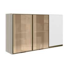 Armario Aereo 3P Vid MDF 120cm Kali 1219764 Bianco Toq Branco Uv Nicioli