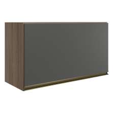 Armario Aereo Basc MDF 60 cm Kali 16337 Carvalho Toq Chumbo Nicioli