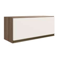 Armario Aereo Basc MDF 80 cm Kali 16341 Carvalho Toq Off White Cetim Nicioli