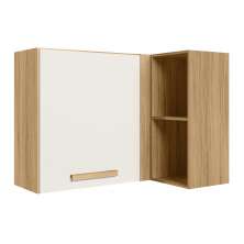 Armario Aereo Canto 89 cm 16984 Freijo Off White Cristal Nicioli