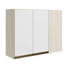 Armario Canto Reto 2P MDF 89cm Kali 12213 Bianco Toq Branco Uv Nicioli