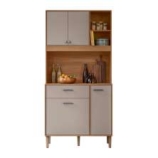 Armario de Cozinha Erva Doce 90 cm 6 Portas e 1 Gaveta Ipe/Fendy