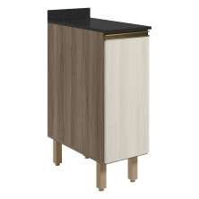 Balcao Com Tampo 1P 30 cm MDF Kali 12217 Carvalho Toq Bianco Toq Nicioli