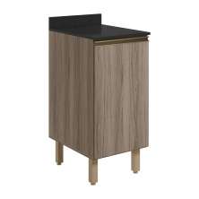 Balcao Com Tampo 1P 40 cm MDF Kali 12218 Carvalho Toq Carvalho Toq Nicioli