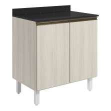 Balcao Com Tampo 2P 80 cm MDF Kali 12223 Bianco Toq Bianco Toq Nicioli