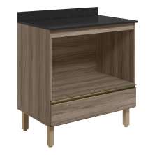 Balcao Nicho Forno 80cm MDF Kali 16406 Carvalho Toq Carvalho Toq Nicioli