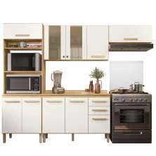 Cozinha Modulada 4 Peças 17010 Freijo Off White Cristal Nicioli