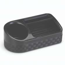 Porta Detergente Plástico Rattan com Base Preto 10,5x19,5x7cm