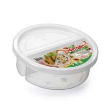 Pote Plástico Microondas Freezer Redondo 2 Divisórias 720ml