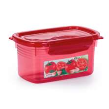 Pote Plástico Microondas Freezer Trava Lateral Tomate 850ml