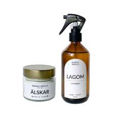 Kit Combo Vela Aromática e Aromatizador de Ambiente de Lavanda