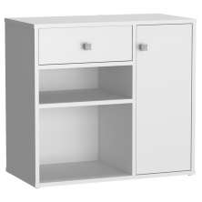 Armario Multiuso 1 Porta e 1 Gaveta B39 Branco NOVAM