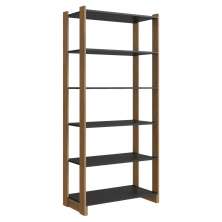Estante Multiuso 5 Prateleiras EY201 Mell Preto NOVAM