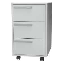 Gaveteiro Para Escritorio Gamer 3 Gavetas e 4 Rodizios  Branco B26 NOVAM