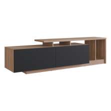 Rack Bancada Para TV 50 Pol 2 Portas B91 Montana Preto NOVAM