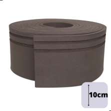 Rodapé Autocolante Flexível  - Boiserie Roda Meio Moldura Eva - 10cm 10 Metros