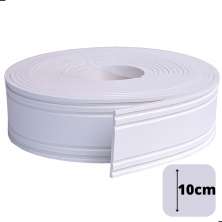 Rodapé Autocolante Flexível  - Boiserie Roda Meio Moldura Eva - 10cm 5 Metros
