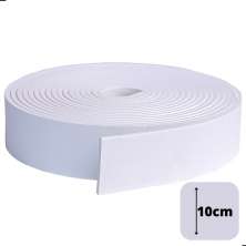 Rodapé Autocolante Flexível  - Boiserie Roda Meio Moldura Eva - 10cm 5 Metros
