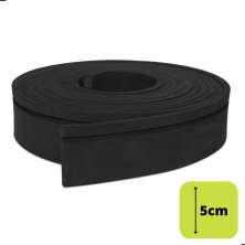 Rodapé Autocolante Flexível  - Boiserie Roda Meio Moldura Eva - 5cm 5 Metros