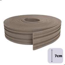 Rodapé Autocolante Flexível  - Boiserie Roda Meio Moldura Eva - 7cm 10 Metros