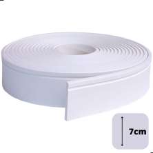 Rodapé Autocolante Flexível  - Boiserie Roda Meio Moldura Eva - 7cm 10 Metros