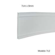 Rodapé Autocolante Flexível  - Boiserie Roda Meio Moldura Eva - 7cm 10 Metros