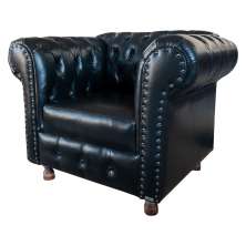  Poltronas Chesterfield Capitone Luis XV Corano Preto