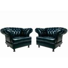 Conjunto Poltronas Decorativas Imperador Sala, Recepção, Escritório, Diversos Ambientes - Corano Preto