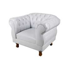 Kit 2 poltronas Chesterfield Capitonê Elisabeth Corano  Branco Decoração, Recepção, Salas de Tv e Estar