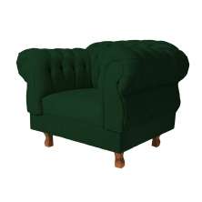 Kit 2 poltronas Chesterfield Capitonê Elisabeth Suede Verde Musgo Decoração, Recepção, Salas de Tv e Estar