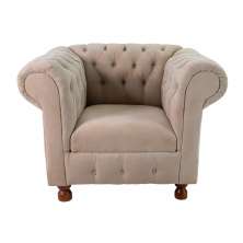 Kit Duas Poltronas Chesterfield Capitone Luis XV Suede Bege / Decoracao, Sala tv estar, barbearia