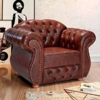 Poltrona Chesterfield Merlo Corano Marrom