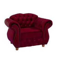 Poltrona Chesterfield Merlo Suede Bordo