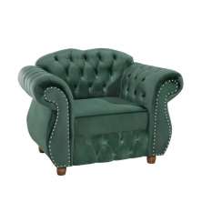 Poltrona Chesterfield Merlo Suede Verde Musgo