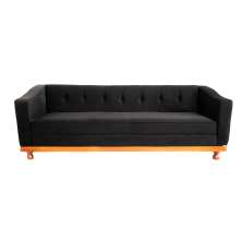 Sofá Aruam 2M Suede Preto Sala/Recepção