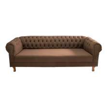 Sofá Chester Field Duque Suede Marrom Sala/Recepção