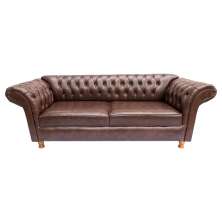 Sofá ChesterField Conde Del 2,30 Corano Marrom Sala/Recepção