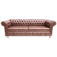 Sofá Chesterfield Capitone Luiz XV Corano Marrom 2M
