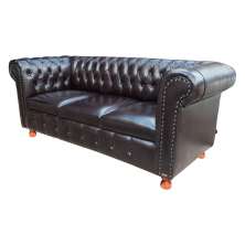 Sofá Chesterfield Capitone Luiz XV Corano Marrom Café 2,30